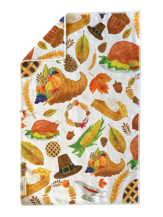 Cornucopia: Double-Sided Hand Towel