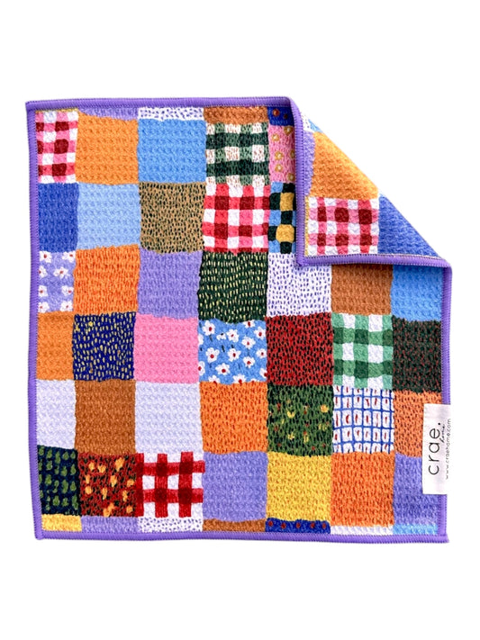 Patchwork Quilt: Double-Sided Washcloth
