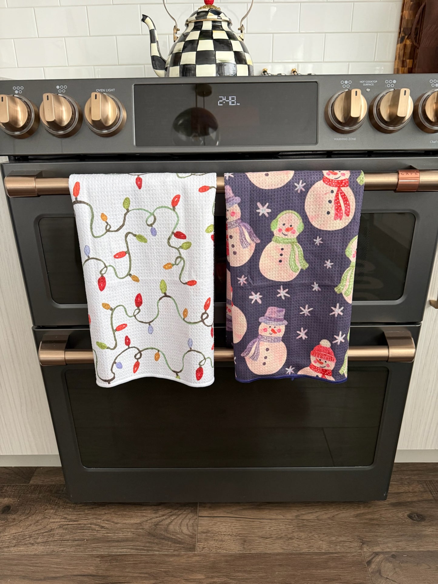 Snowy Smiles: Double-Sided Hand Towel