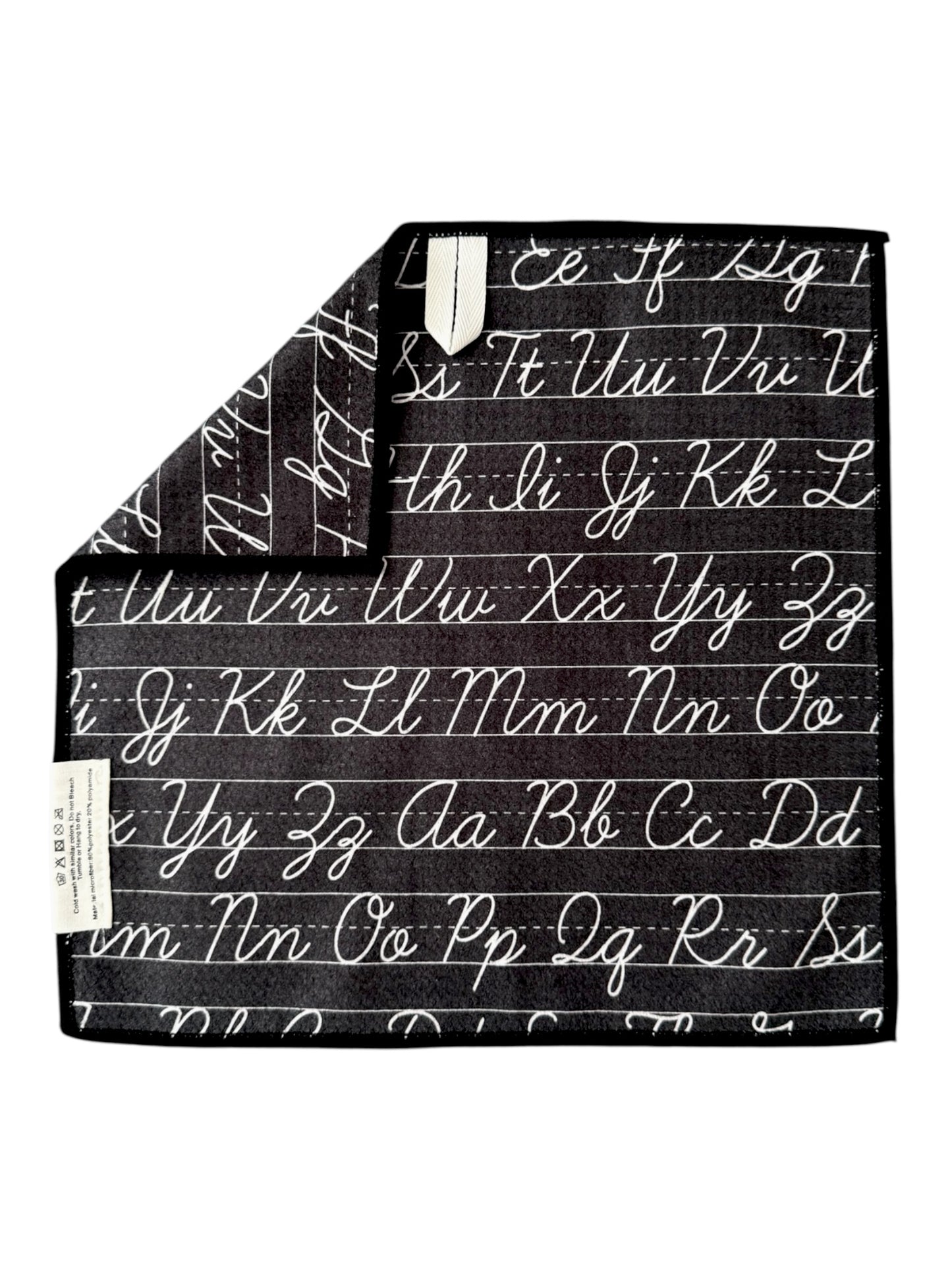 Cursive: Double-Sided Washcloth