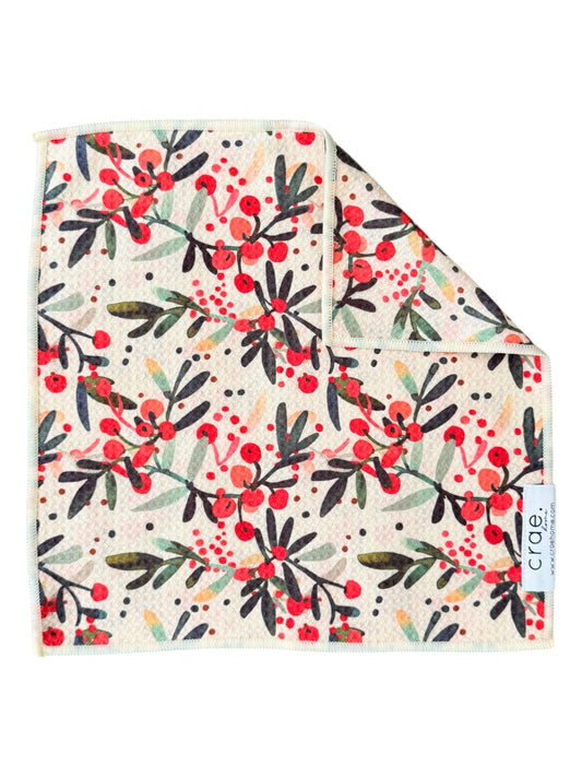 Kiss Me Under The Mistletoe: Double-Sided Washcloth