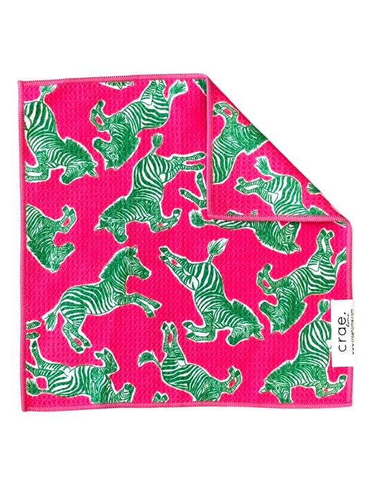 Zebra Run: Double-Sided Washcloth
