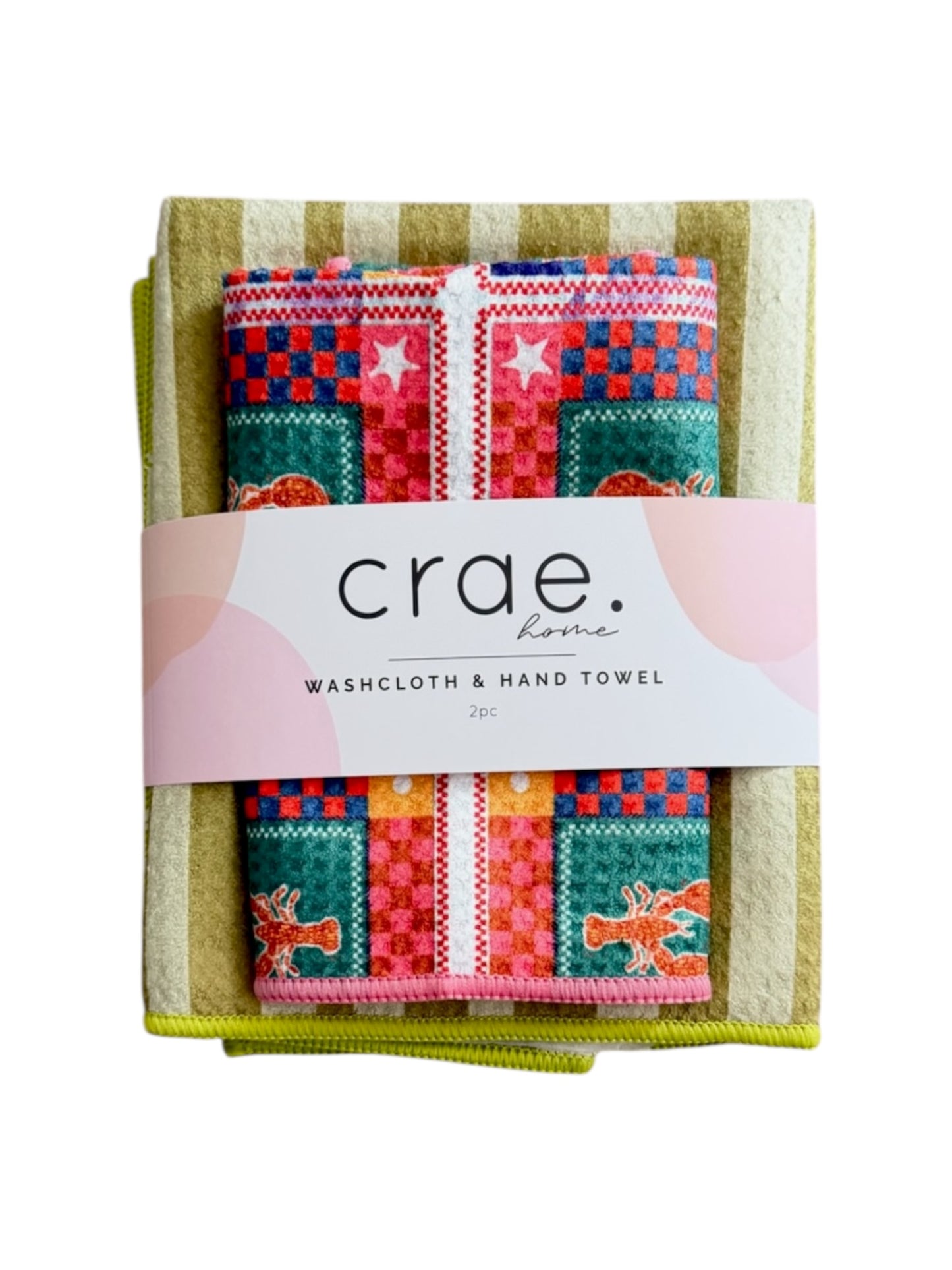 Juicy/Lobbie: Double Sided-Hand Towel Washcloth Set