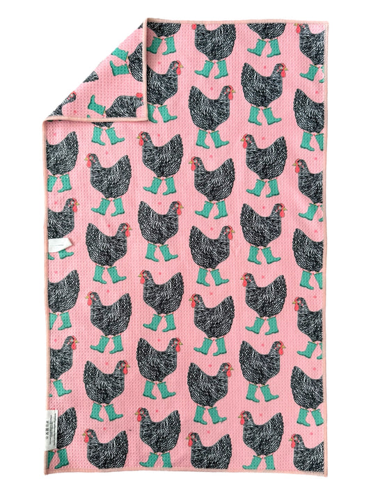 Chick In Boots: Double-Sided Hand Towel