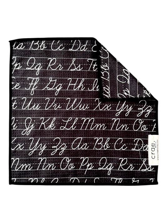 Cursive: Double-Sided Washcloth