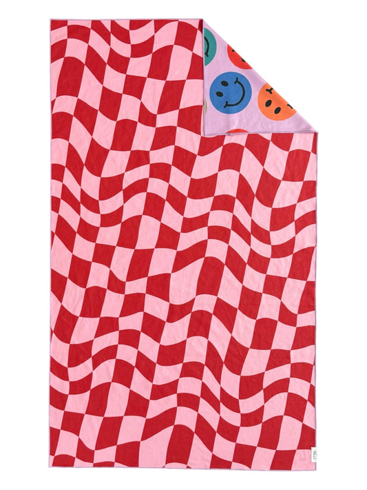 Happy Life Pool Towel: Reversible