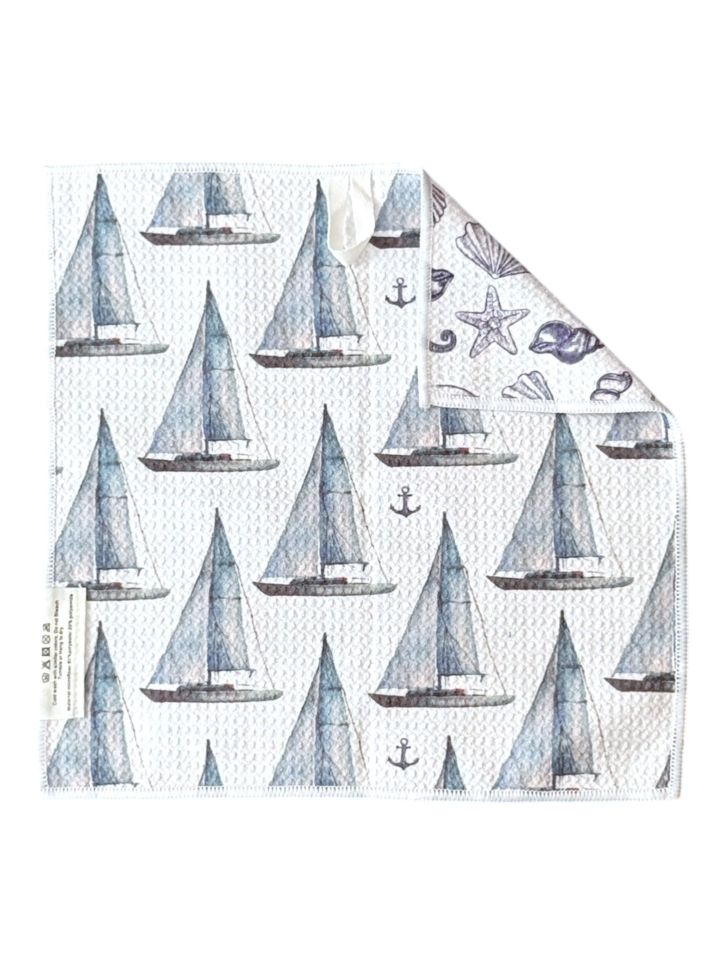 Sea Sail: Reversible Washcloth