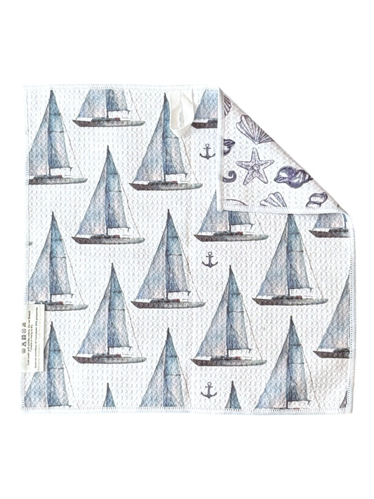 Sea Sail: Reversible Washcloth