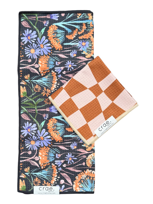 Dandy/Dune: Double Sided-Hand Towel Washcloth Set