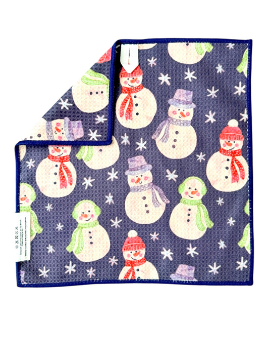 Snowy Smiles: Double-Sided Washcloth