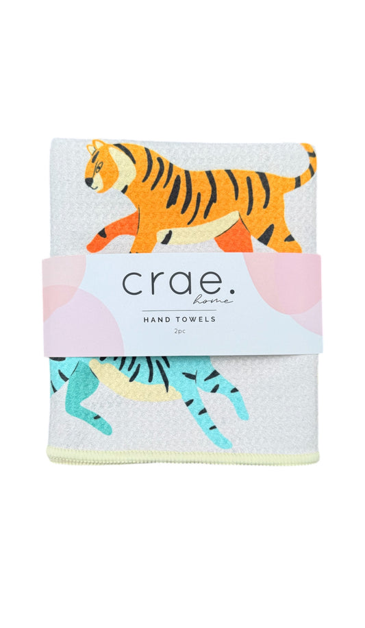 Cotton Candy/Colorful Rawr: 2 Double Sided-Hand Towels