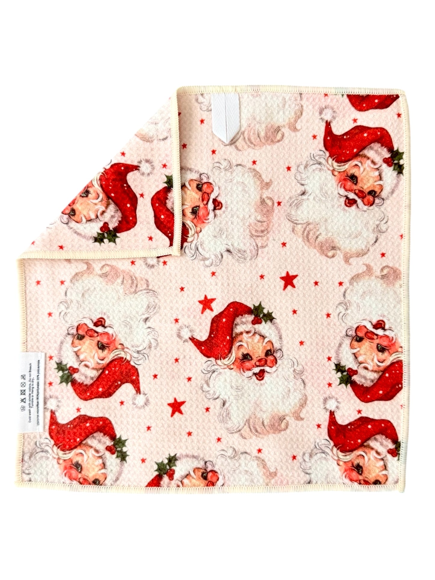Merry McSanta: Double-Sided Washcloth