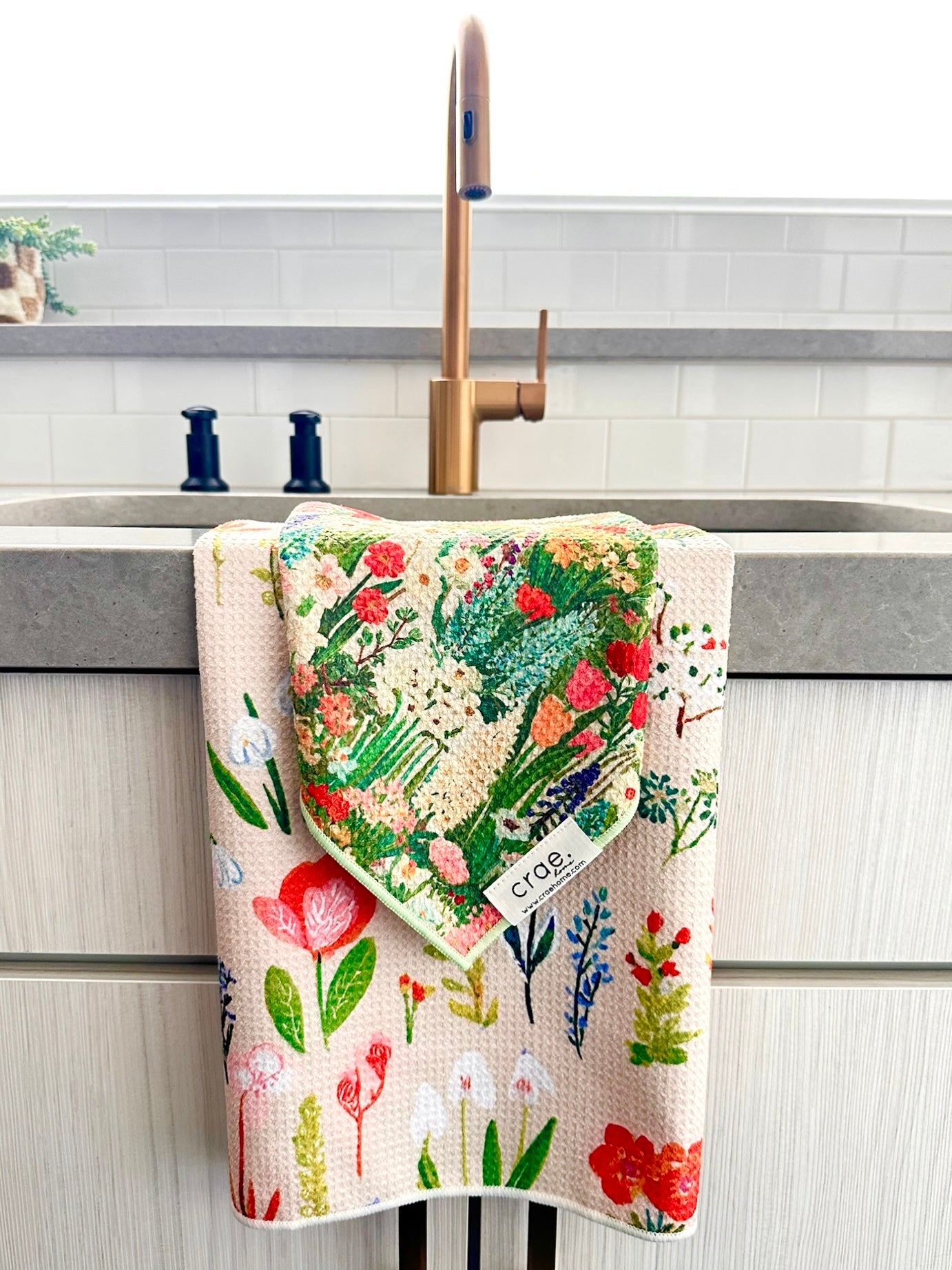 Fluer Meadow/Picked Fresh: Double Sided-Hand Towel Washcloth Set