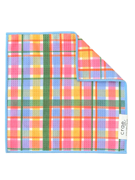 Joyful Grid: Double-Sided Washcloth