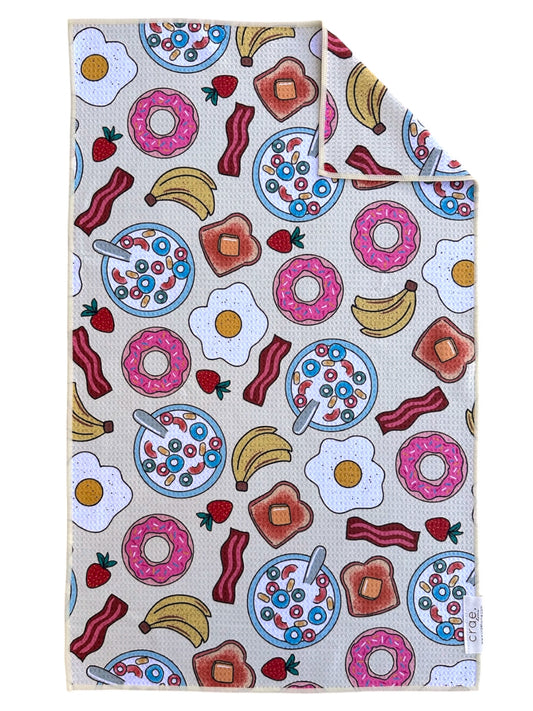 Rise and Dine: Double-Sided Hand Towel