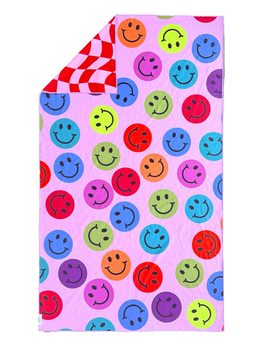 Happy Life Pool Towel: Reversible