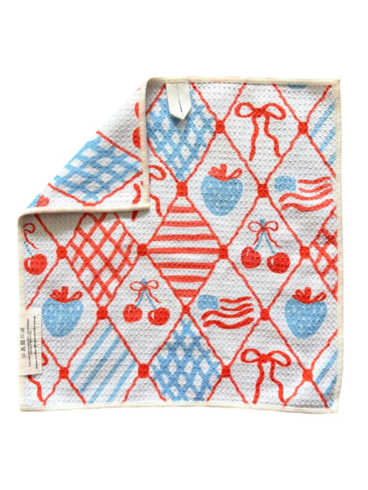 Sweet Land Of Berries: Double-Sided Washcloth