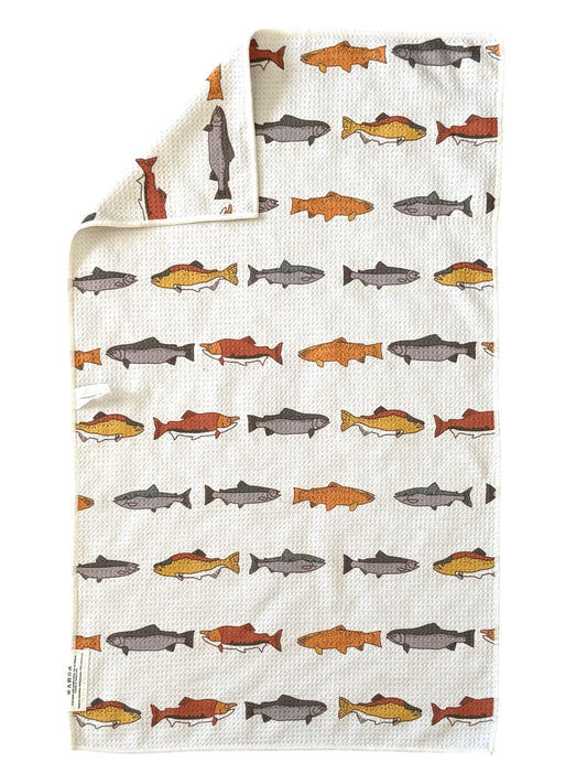 Fishy Fish: Double-Sided Hand Towel