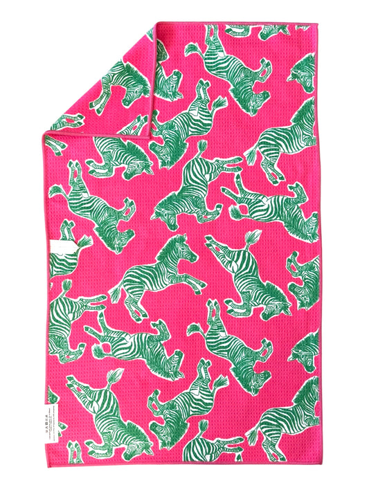 Zebra run: Double-Sided Hand Towel