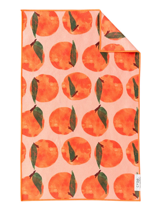 Orange Moons: Double-Sided Hand Towel
