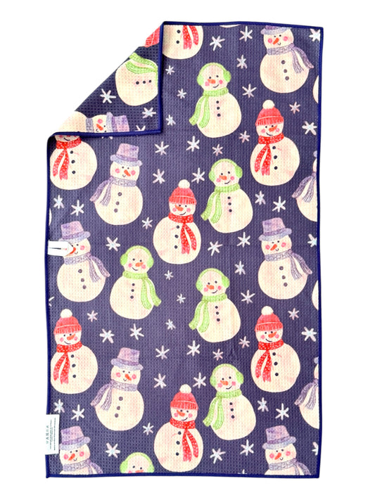 Snowy Smiles: Double-Sided Hand Towel