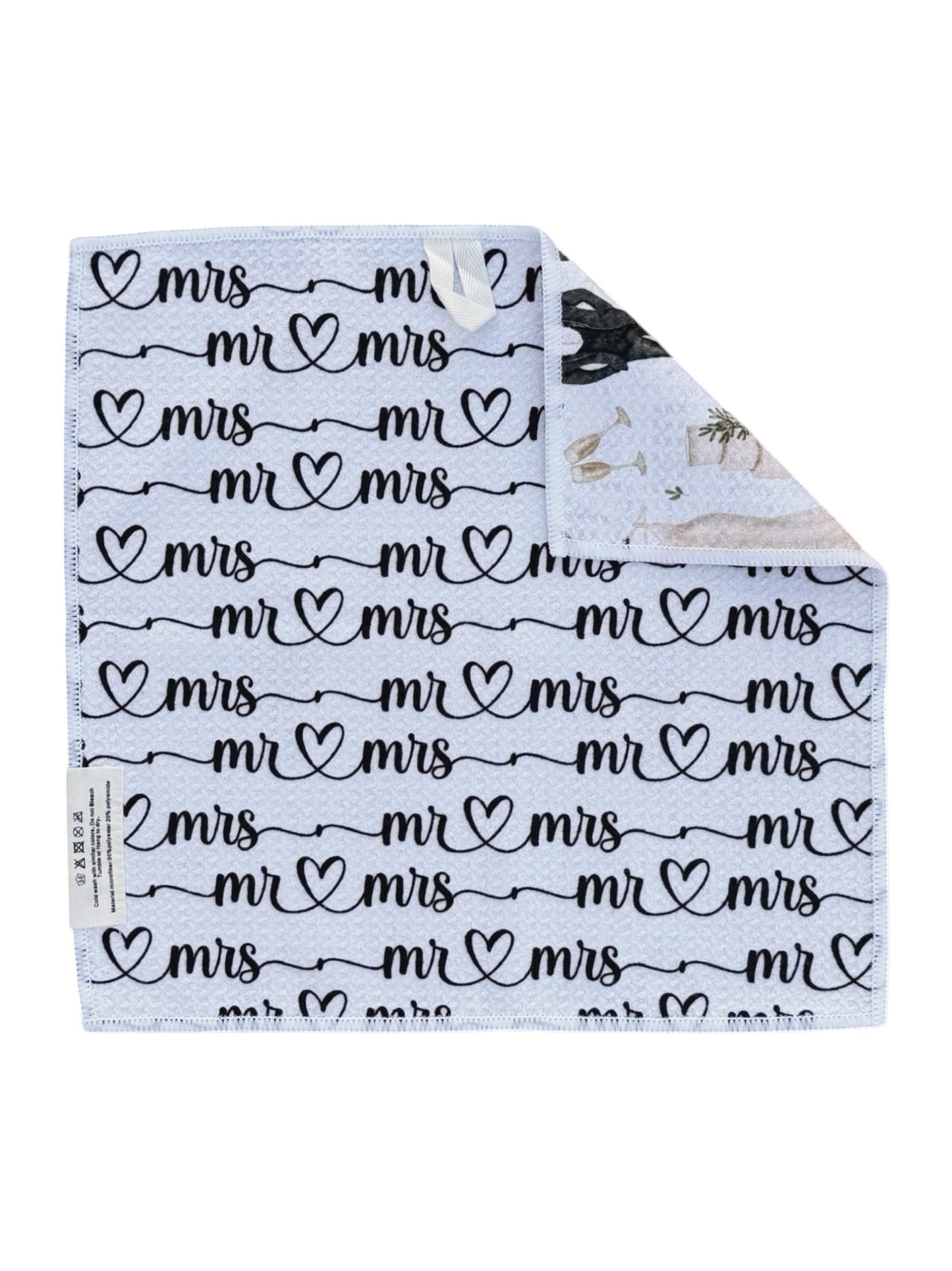Mr. and Mrs.: Reversible Washcloth