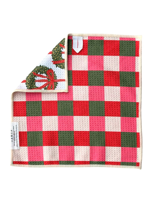Wrapped in Wreaths: Reversible Washcloth