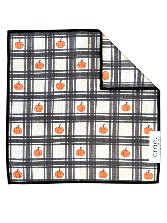 Grid of Gourds: Double-Sided Washcloth