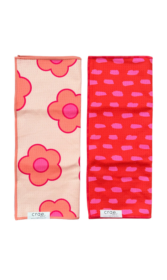 Wynonna/Pinky Paint: 2 Double Sided-Hand Towels