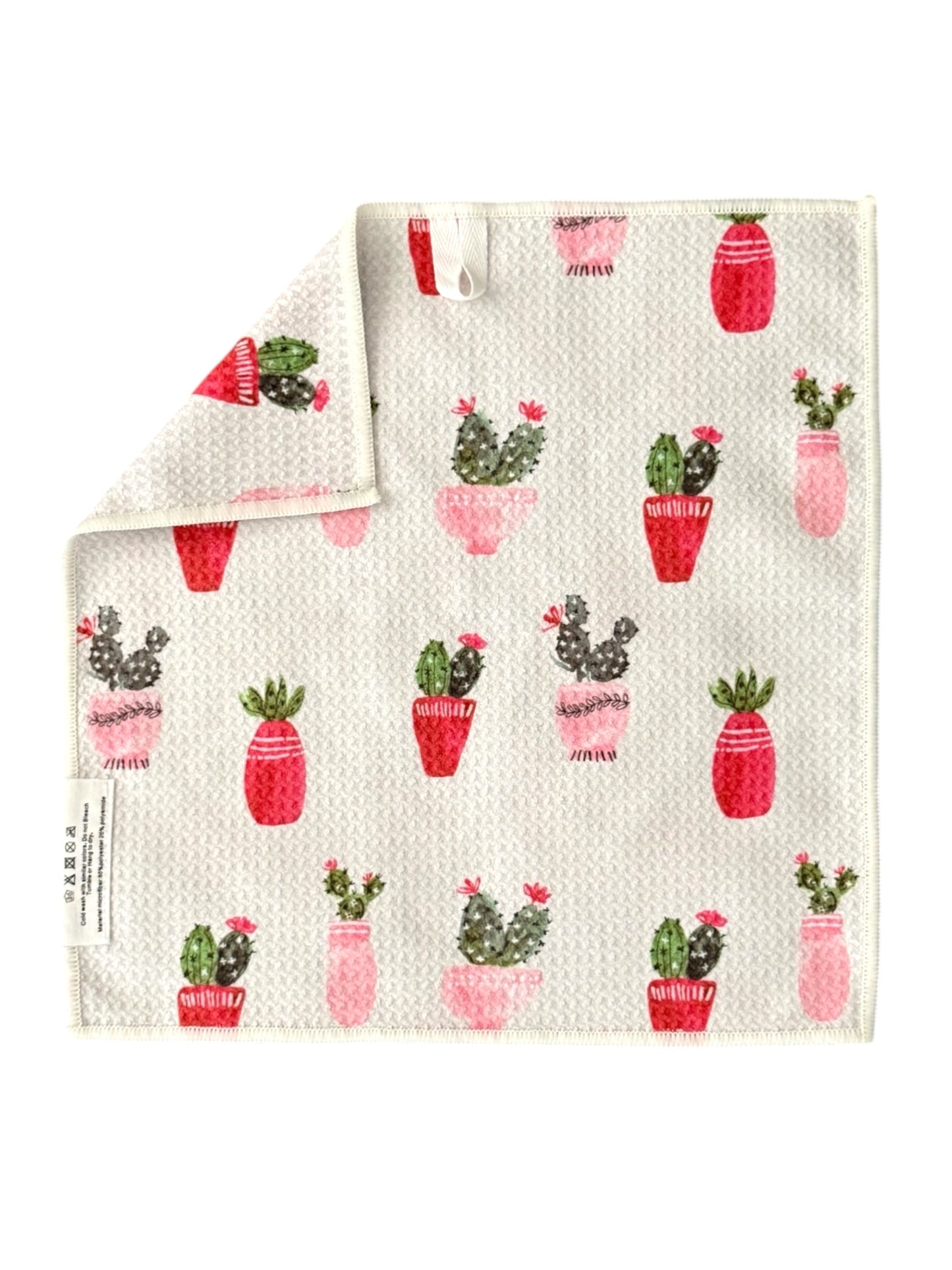 Pots Of Prickles: Double-Sided Washcloth