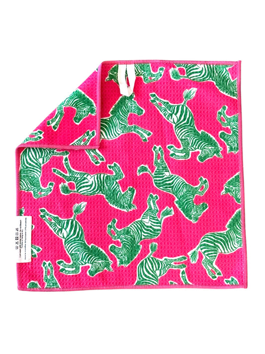 Zebra Run: Double-Sided Washcloth