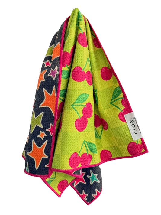 Cherry Burst: Reversible Hand Towel