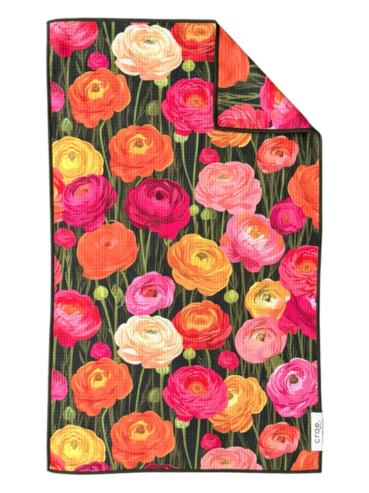 Peony Dream: Double-Sided Hand Towel