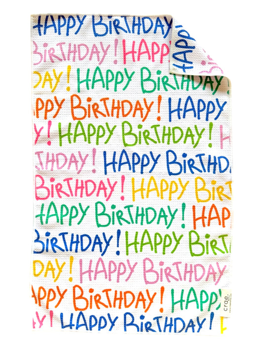 Happy Birthday: Double-Sided Hand Towel