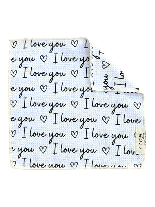i love you: Double-Sided Washcloth
