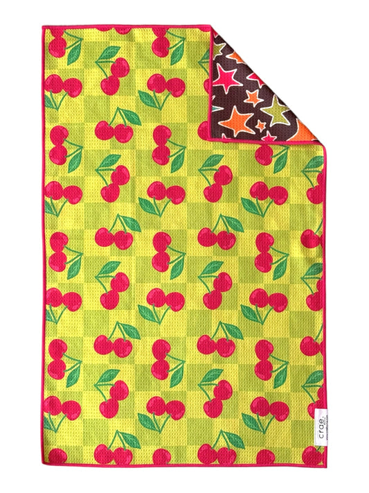Cherry Burst: Reversible Hand Towel