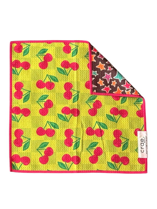 Cherry Burst: Reversible Washcloth
