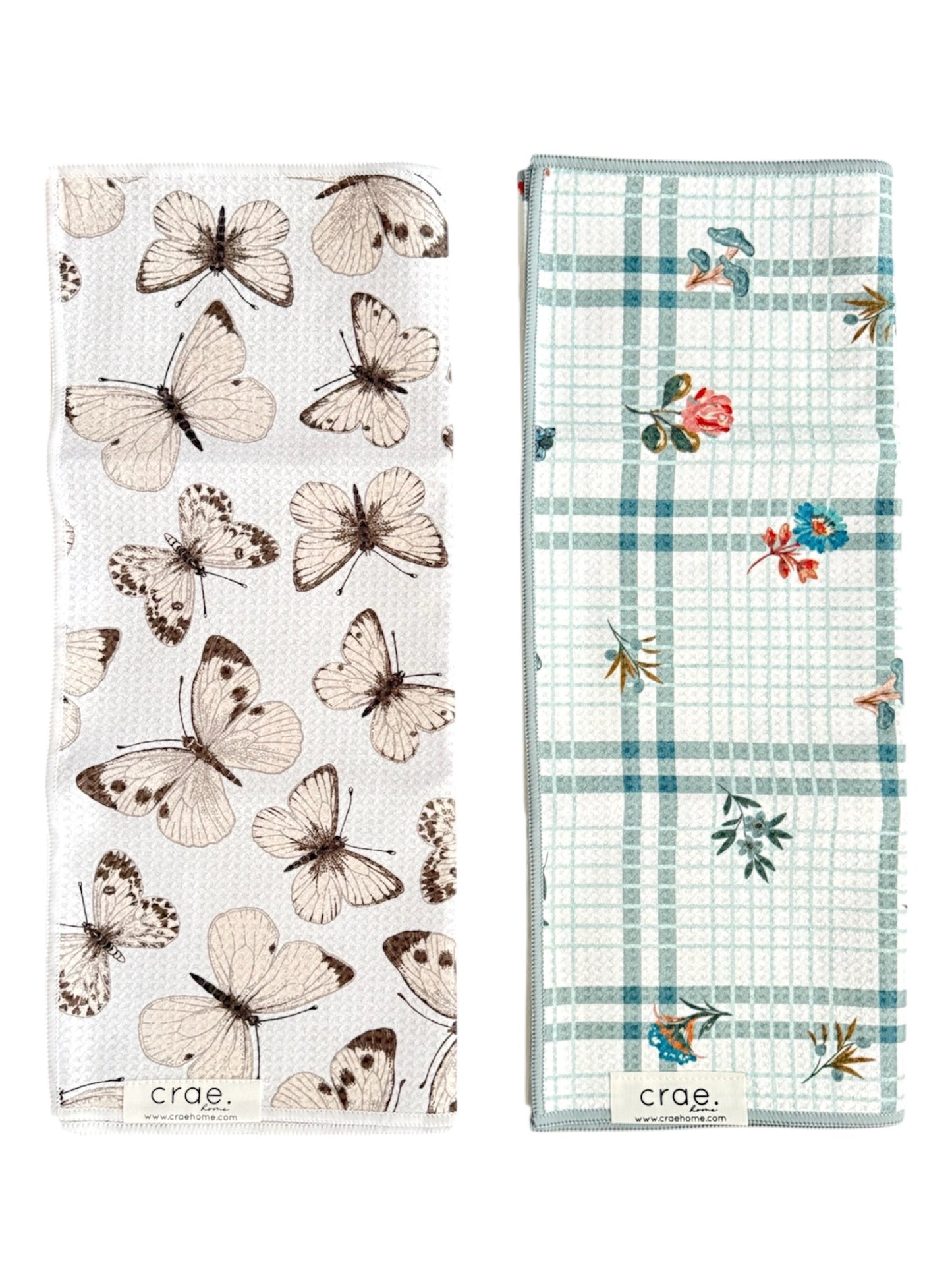 Blue Meadows/Rabble: 2 Double Sided-Hand Towels