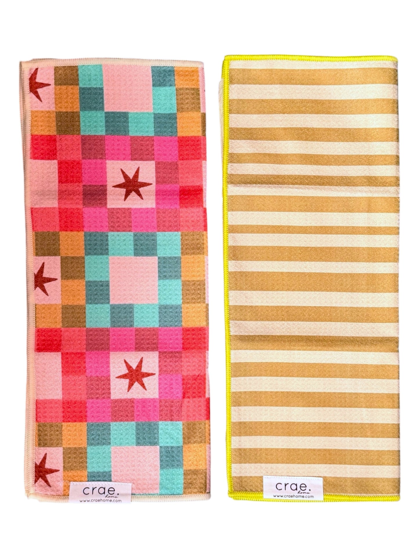 Haven/Juicy: 2 Double Sided-Hand Towel Set