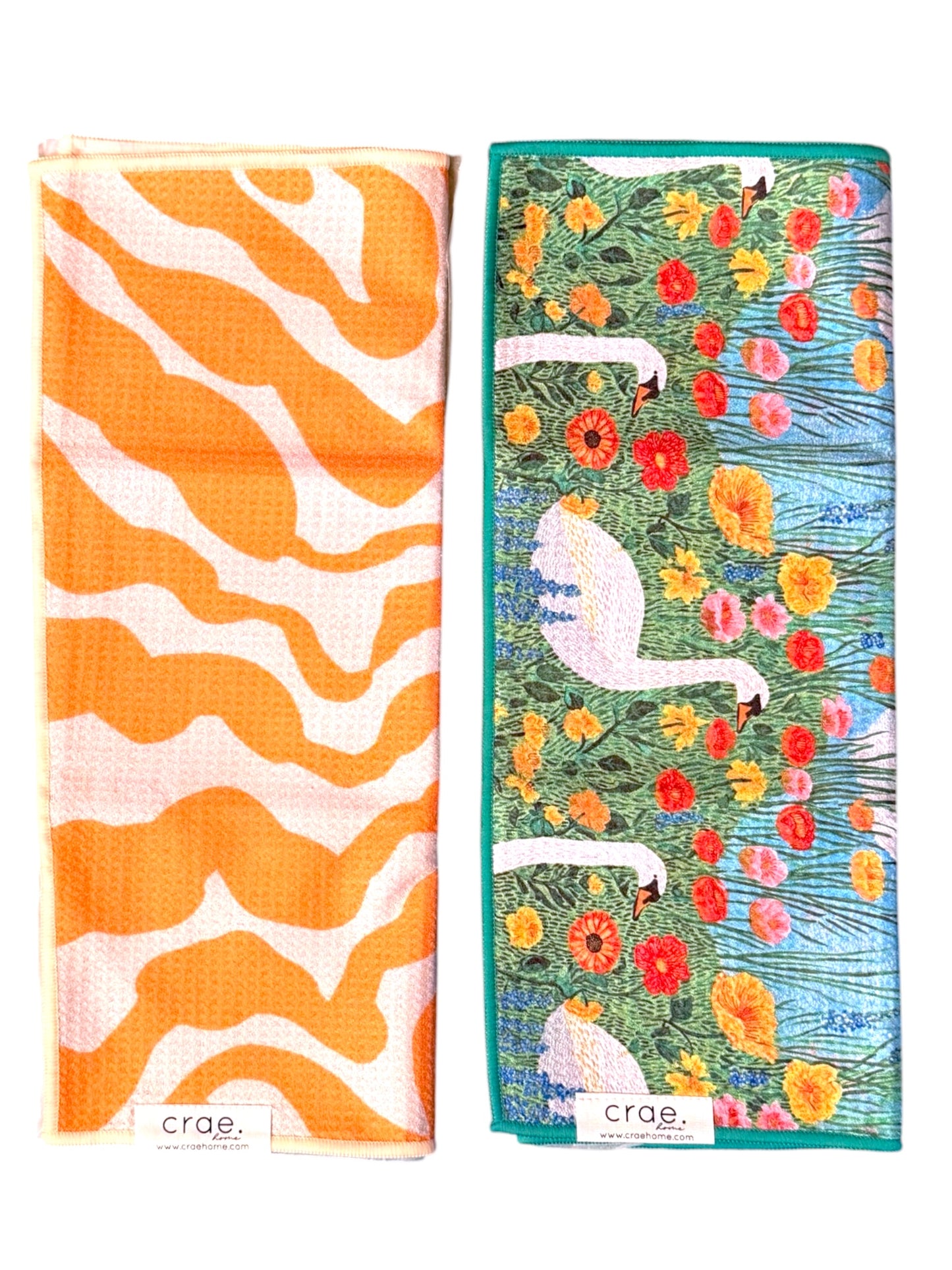 Lemon Twist/Serenade Meadow: 2 Double Sided-Hand Towel Set