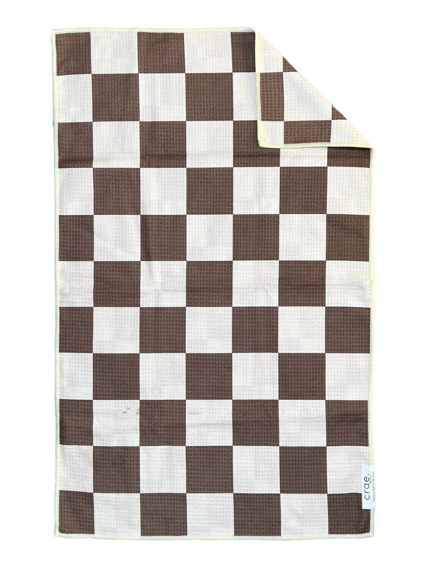 Chocolate Check/Here Kitty Kitty: 2 Double Sided-Hand Towels