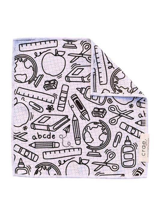 School Daze: Double-Sided Washcloth