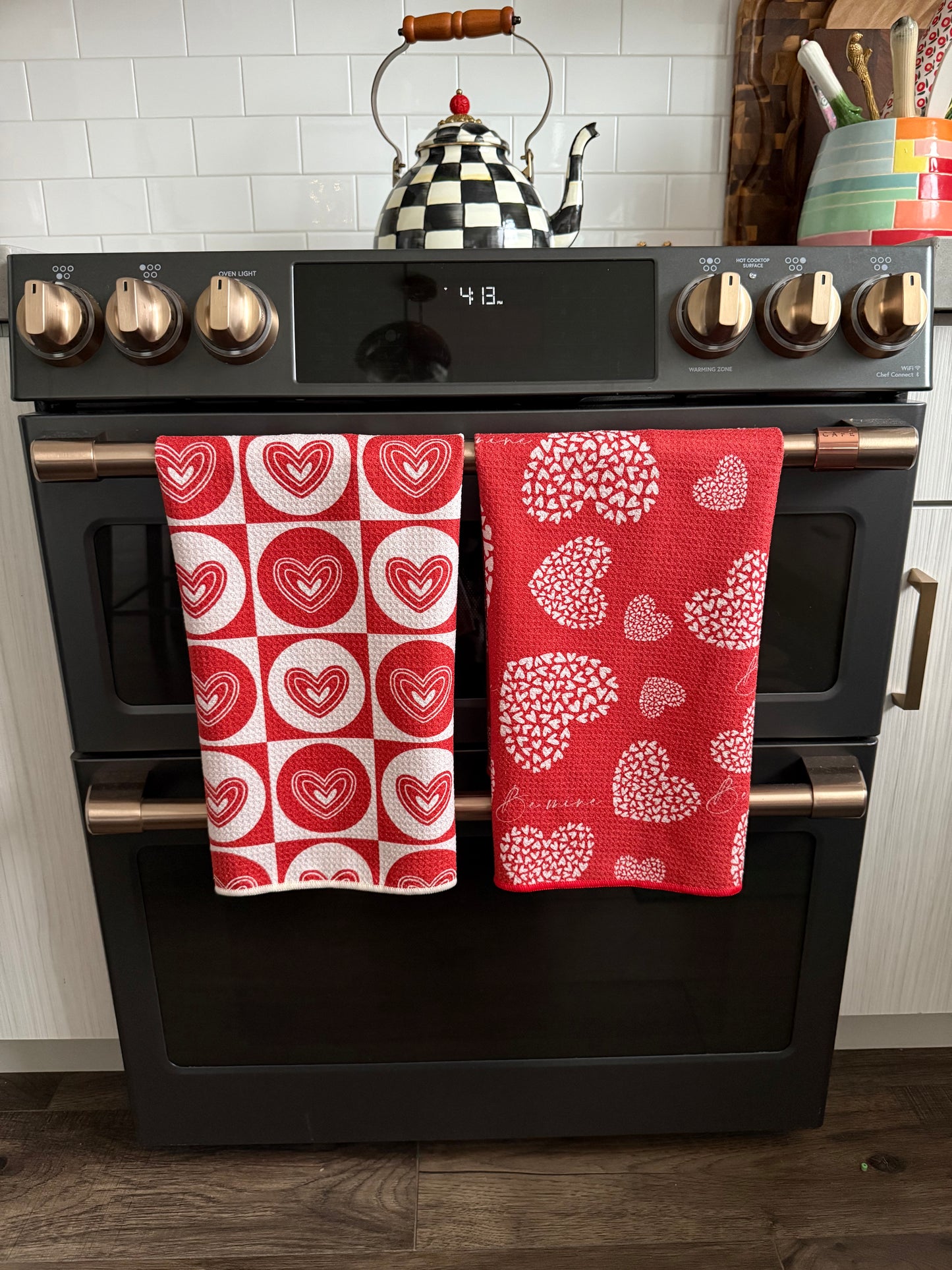 My Hearts In Circles For You: Double-Sided Hand Towel