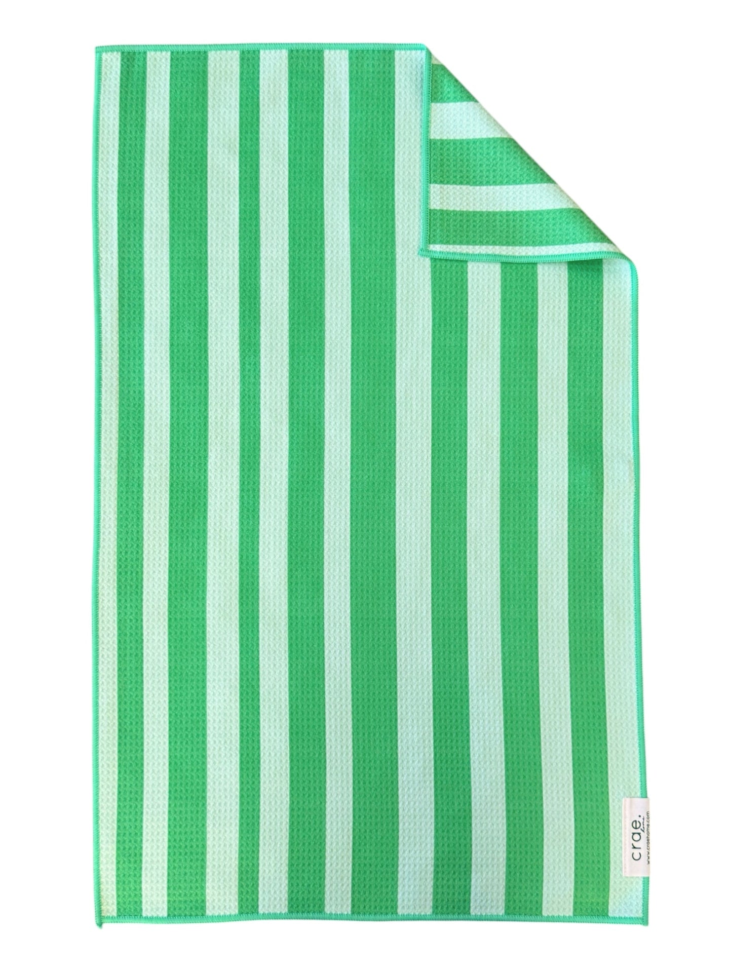 Lime Stripes/Zebra Run: 2 Double Sided-Hand Towels