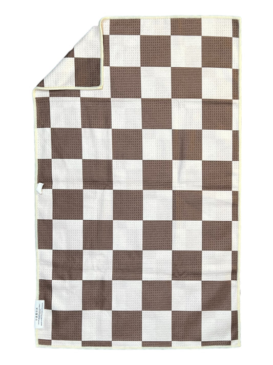 Chocolate Check: Double-Sided Hand Towel