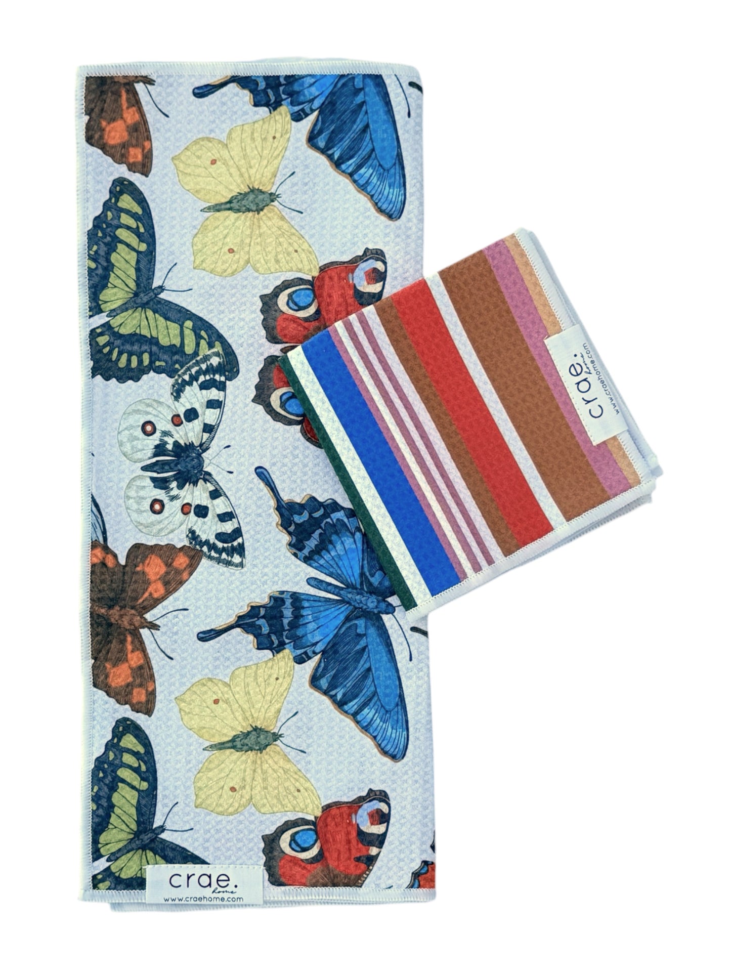 Little Wings/Sedona Stripe: Double Sided-Hand Towel Washcloth Set