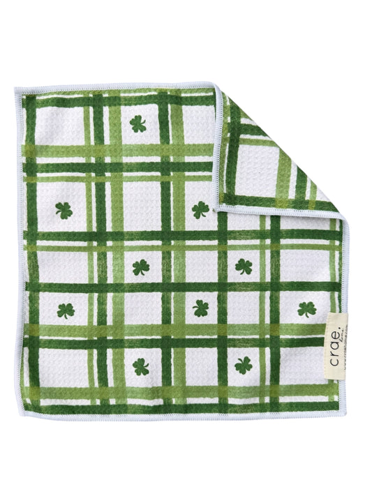 Clover Me In Plaid: Double-Sided Washcloth