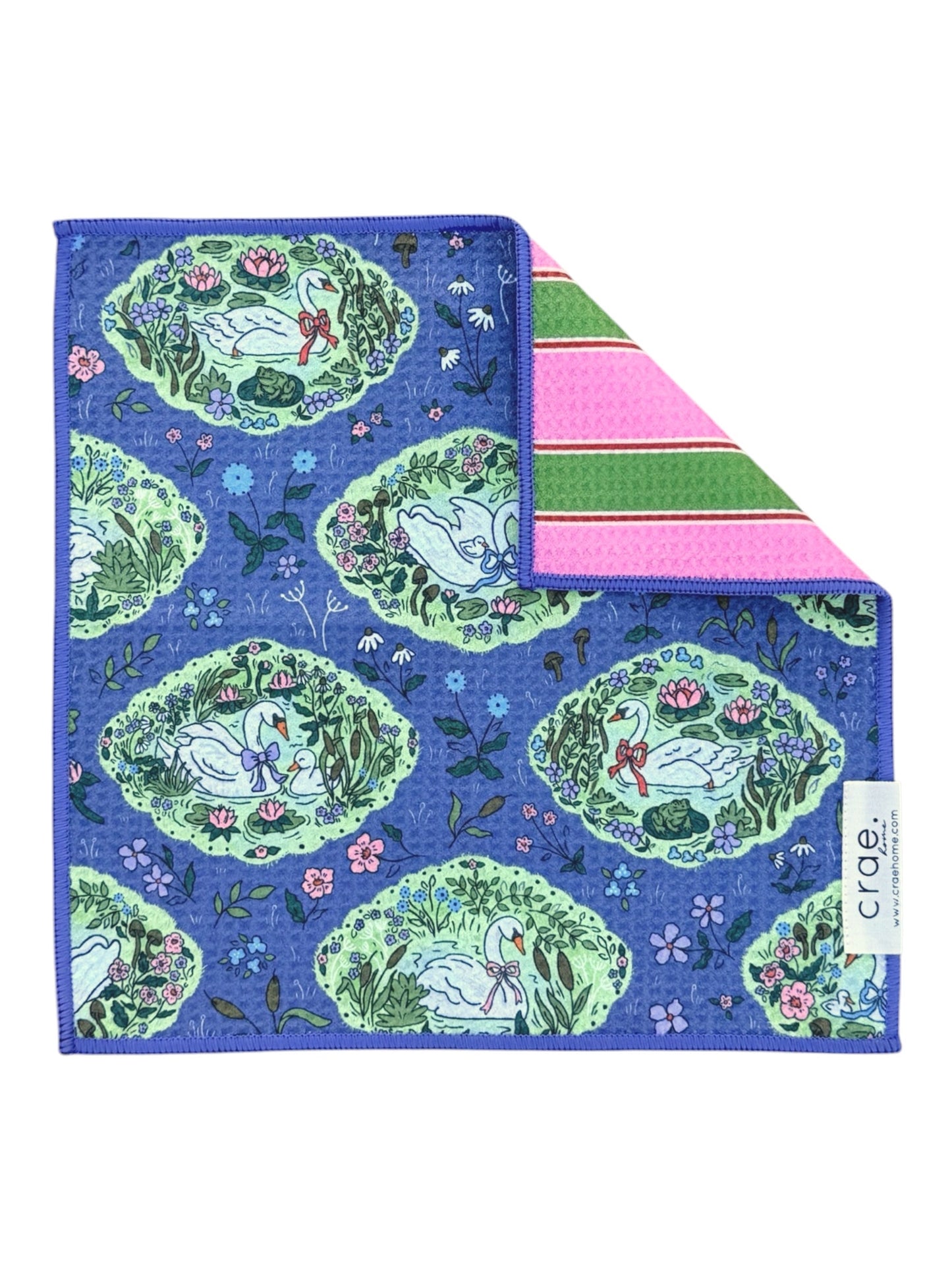 Squirmy/Enchanted Ponds: Reversible-Hand Towel Washcloth Set