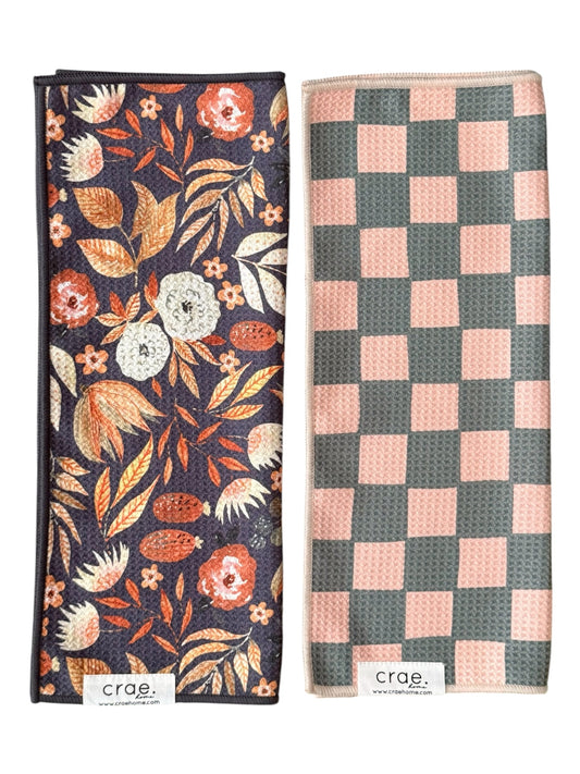 Evermore/Matilda: 2 Double Sided-Hand Towels