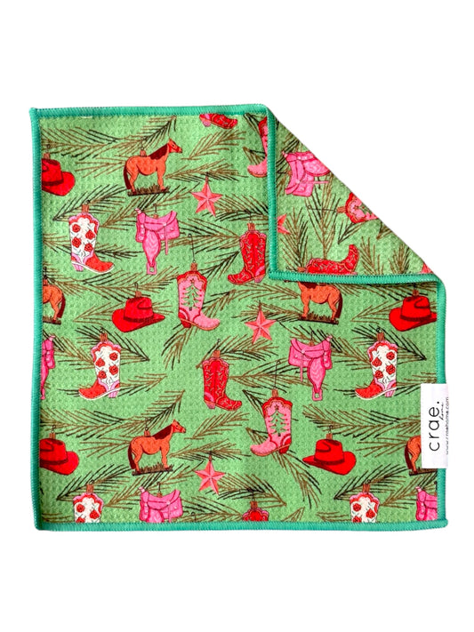 Country Christmas: Double-Sided Washcloth